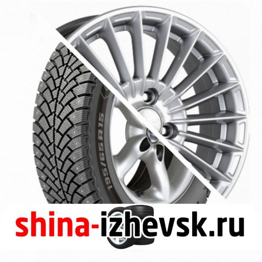 Колесо в сборе BF Goodrich G Force Stud 185/65 R14 Q 86 + СКАД Веритас 5.5xR14 4×98 ET35 DIA58.6 Серебристый в Ижевске
